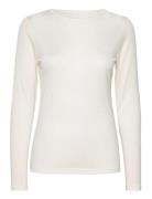 Wool/Tencel Tee Long Sleeve Tops T-shirts & Tops Long-sleeved White Pa...