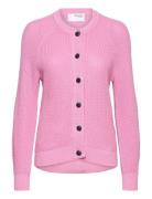 Slflola Ls Knit Cardigan Tops Knitwear Cardigans Pink Selected Femme