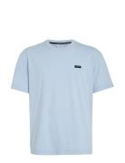 Cotton Comfort Fit T-Shirt Tops T-shirts Short-sleeved Blue Calvin Kle...