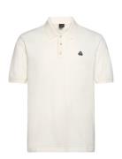 Pique Polo Tops Polos Short-sleeved Cream Moose Knuckles