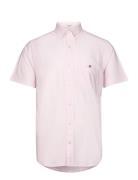 Reg Oxford Ss Shirt Tops Shirts Short-sleeved Pink GANT
