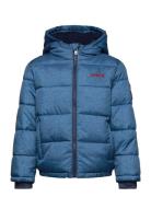 Levi's® Core Printed Puffer Jacket Fôret Jakke Blue Levi's