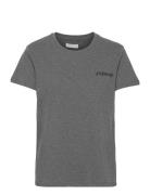 2Nd Pure Logo Tops T-shirts & Tops Short-sleeved Grey 2NDDAY