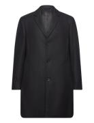 Recycled Wool Cashmere Coat Ullfrakk Frakk Black Calvin Klein