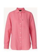 Isa Linen Shirt Tops Shirts Long-sleeved Pink Lexington Clothing