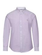 Slim Fit Oxford Shirt Tops Shirts Casual Purple Polo Ralph Lauren
