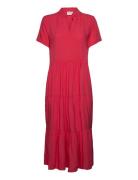 Edasz Ss Maxi Dress Knelang Kjole Red Saint Tropez