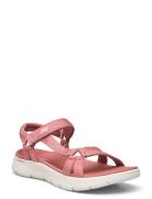 Womens Go Walk Flex Sandal - Sublime Flate Sandaler Pink Skechers