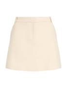 Core Straight Short Skirt Kort Skjørt Cream Tommy Hilfiger