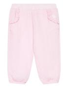 Pants W. Lining Bottoms Trousers Pink Minymo