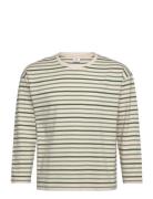 Top Ls Essentials Stripe Tops T-shirts Long-sleeved T-shirts Green Lin...