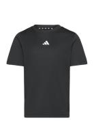 J Tr-Es T Tops T-shirts Short-sleeved Black Adidas Sportswear