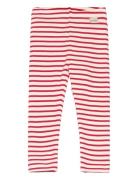 Legging Modal Striped Bottoms Leggings Red Petit Piao