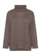 Phine - Pullover Tops Knitwear Turtleneck Brown Claire Woman