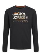 Jjluke Tee Ls Crew Neck Mni Tops T-shirts Long-sleeved T-shirts Black ...