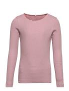 Nkfkab Ls Slim Top Noos Tops T-shirts Long-sleeved T-shirts Pink Name ...