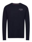 Ls Tee Logo Tops T-shirts Long-sleeved Navy Tommy Hilfiger