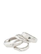 Asher Recycled Rings 4-In-1 Set Ring Smykker Silver Pilgrim