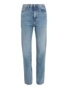 High Rise Straight Bottoms Jeans Straight-regular Blue Calvin Klein Je...