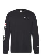 Crewneck Long Sleeve T-Shirt Tops T-shirts Long-sleeved Black Champion