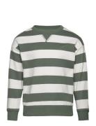 Striped Cotton-Blend Sweatshirt Tops Sweat-shirts & Hoodies Sweat-shir...