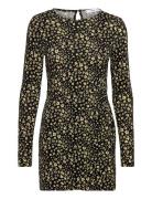 Flower Print Dress Kort Kjole Black Mango