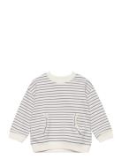 Striped Cotton-Blend Sweatshirt Tops Sweat-shirts & Hoodies Sweat-shir...