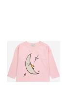 Baby Beneath The Moon T-Shirt Tops T-shirts Long-sleeved T-shirts Pink...