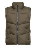 Quilted Gilet Fôret Vest Khaki Green Mango