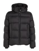 Hooded Quilt Puffer Mw Ullfrakk Frakk Black Calvin Klein