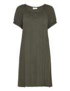 Amber Ss Tunic Tops Tunics Khaki Green Kaffe