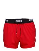 Puma Swim Men Logo Short Length Swi Sport Shorts Red Puma Swim