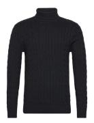 Slhryan Structure Roll Neck W Tops Knitwear Turtlenecks Black Selected...