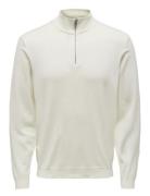 Onswyler Life Ls Half Zip Knit Tops Knitwear Half Zip Jumpers Beige ON...