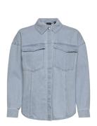 Vmpaloma Ls Over D Shirt Ga Tops Overshirts Blue Vero Moda