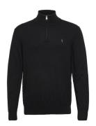 Kilburn Zip Funnel Tops Knitwear Half Zip Jumpers Black AllSaints