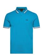 Paddy Sport Polos Short-sleeved Blue BOSS