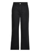 Cropped Straight Leg Trousers Bottoms Trousers Chinos Black Hope