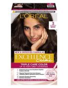 L'oréal Paris Excellence Color Cream Kit 3 Darkest Brown Beauty Women ...