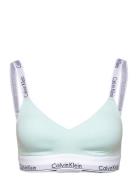 Lght Lined Bralette Lingerie Bras & Tops Soft Bras Tank Top Bras Green...