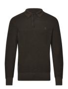 Aspen Ls Polo Tops Knitwear V-necks Brown AllSaints