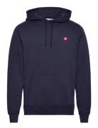 Wwash Hoodie Tops Sweat-shirts & Hoodies Hoodies Navy Double A By Wood...