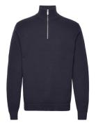 Slhdane Ls Knit Structure Half Zip Noos Tops Knitwear Half Zip Jumpers...