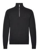 Slhdane Ls Knit Structure Half Zip Noos Tops Knitwear Half Zip Jumpers...