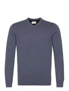 Basic V-Neck Knit Tops Knitwear V-necks Navy Tom Tailor