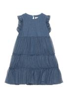 Dress Mesh Dresses & Skirts Dresses Partydresses Blue Creamie