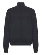 Zip Cardigan Pearl Knit Tops Knitwear Full Zip Jumpers Black Lindbergh