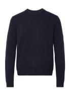 Isak Knit Sweater 15010 Designers Knitwear Round Necks Navy Samsøe Sam...