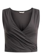 Wrap Top Athene Tops Crop Tops Sleeveless Crop Tops Black Rethinkit