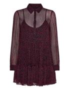 Razyele Mousseline Crush Designers Short Dress Red Zadig & Voltaire